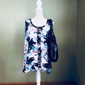 Style&co palm tree flowy tank top